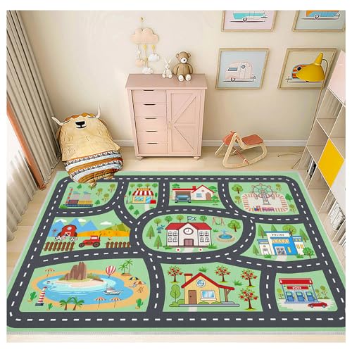 Educational Area Rugs Non-Slip Road