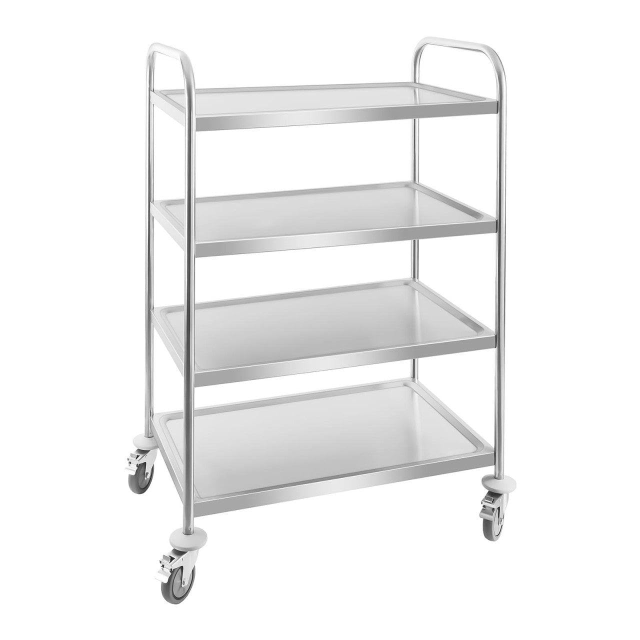 Carro de servicio – 4 bandejas – 200 kg acero inoxidable 14_0000942