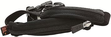 SPIbelt Kids Dual Pocket Belt, Expandable Pocket, Adjustable Waist, No Bounce, No Logo Band, Black with Black Zipper