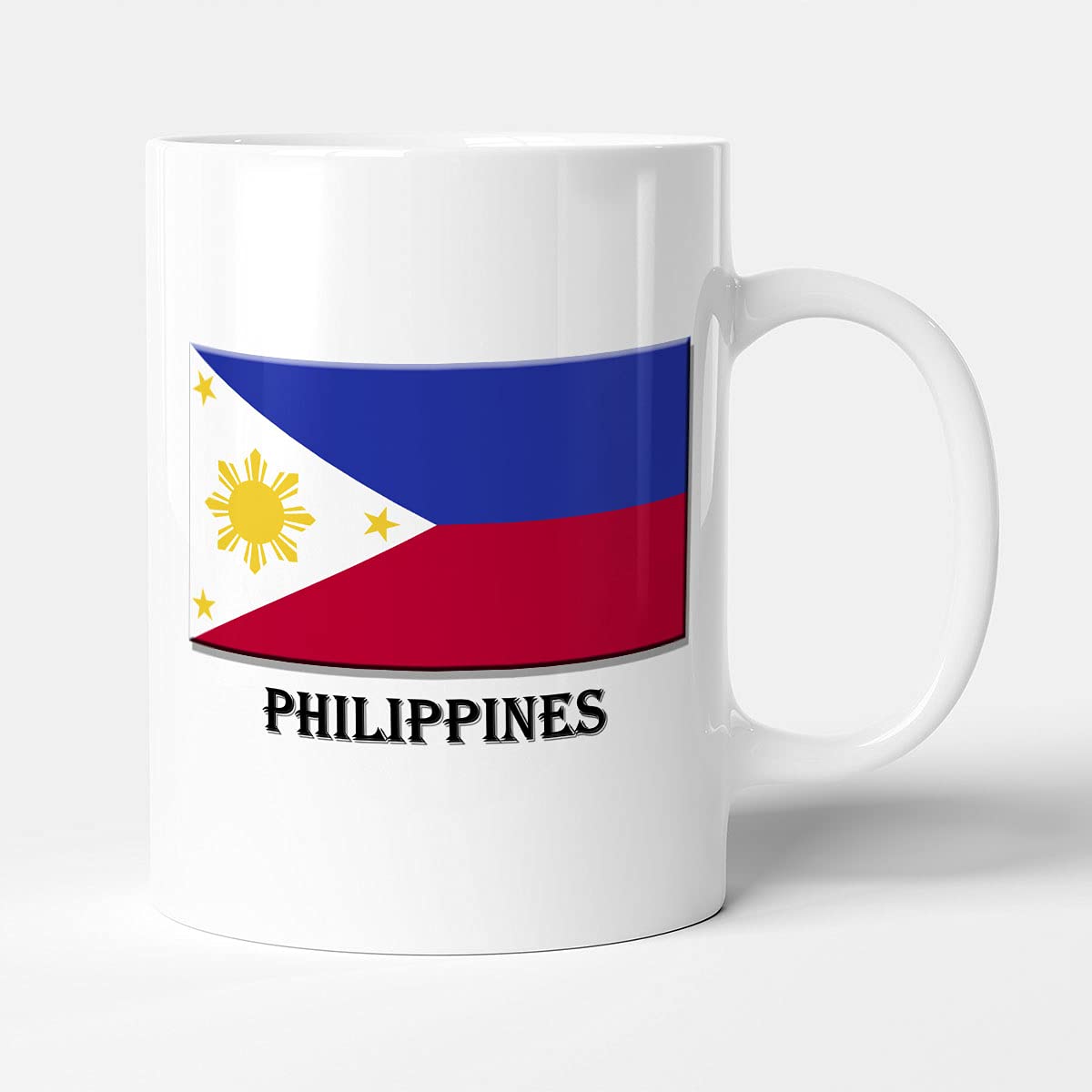 The Victorian Printing Company Limited White Victorian Printing Co - Mug Showing The Flag Of The Philippines, Ceramic, 11Fl.oz.