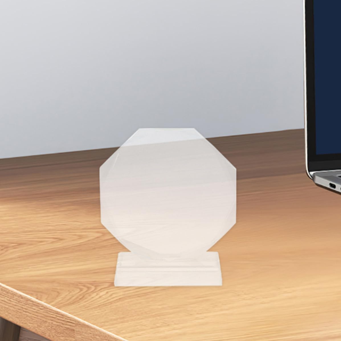 Octagon Crystal Award Plaque Blank for Graduation Photo Insert