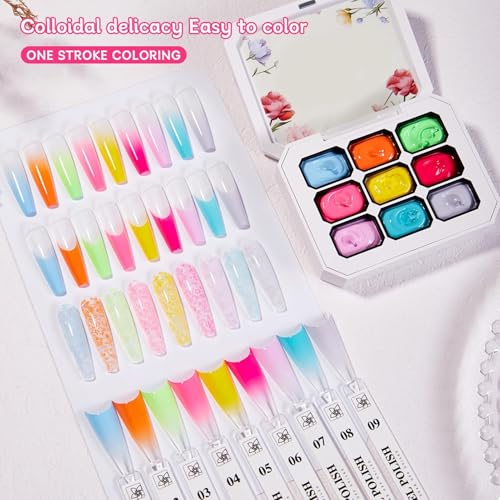 Esmalte de uñas de gel ideal para bodas y carnaval con 9 colores de secado UV LED 4