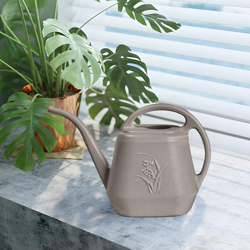 Image of Plant Watering Can Small -1 /2 Gallon-Coffee Color | With Long Spout for Watering-Home Indoor and Outdoor Garden