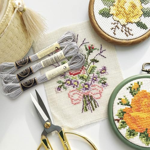Image of 3 Skeins Metallic Embroidery Floss, Glitter Embroidery Thread String, Polyester Cross-Stitch Threads for Hand Embroidery, String Art, DIY Bracelet- Silver
