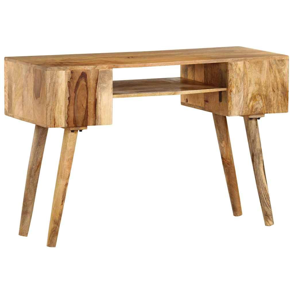 Escritorio de madera maciza de mango, 115 x 47 x 76 cm, con 4 cajones y