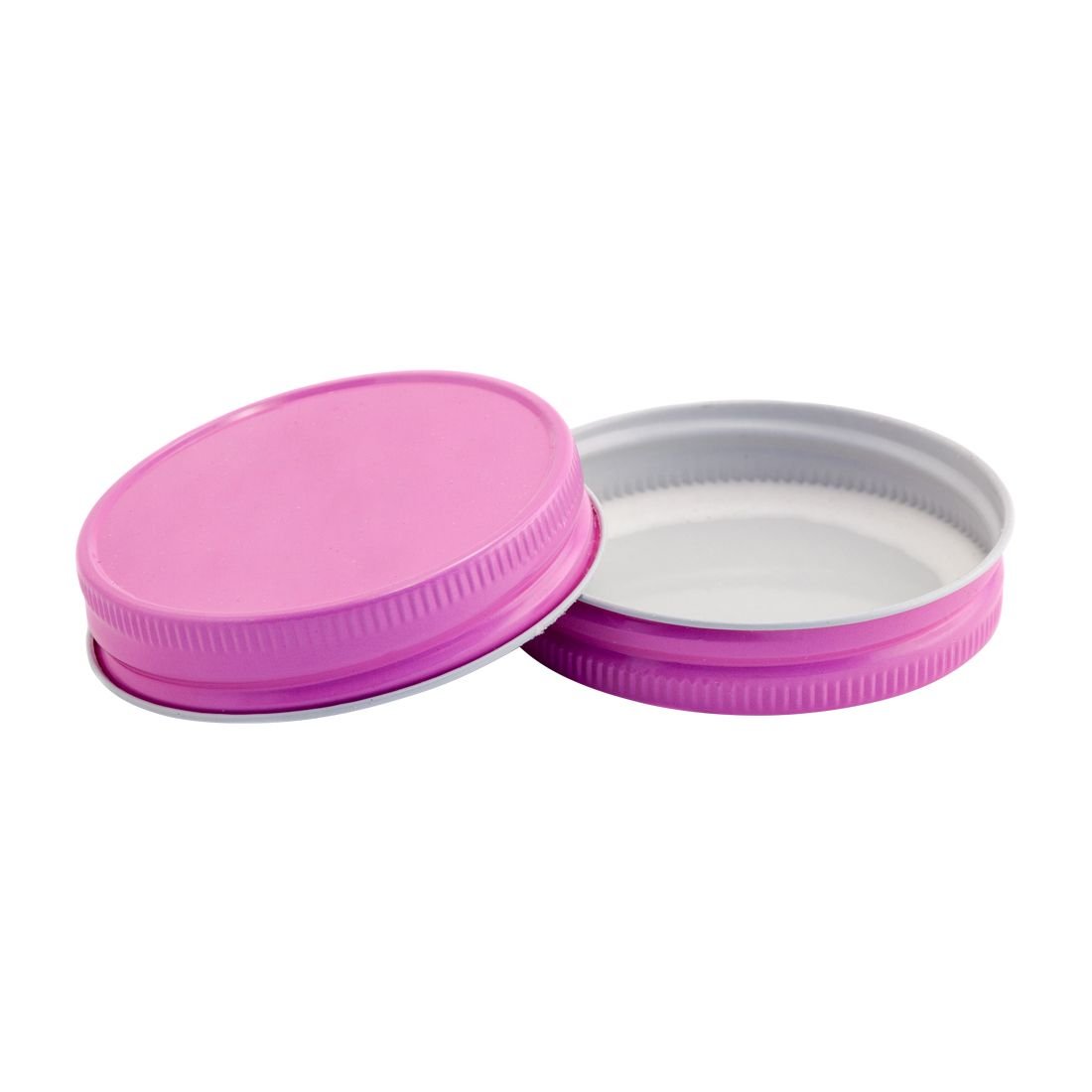 Nakpunar 12 pcs Pink Mason Jar Lids with Plastisol Liner (Pink)