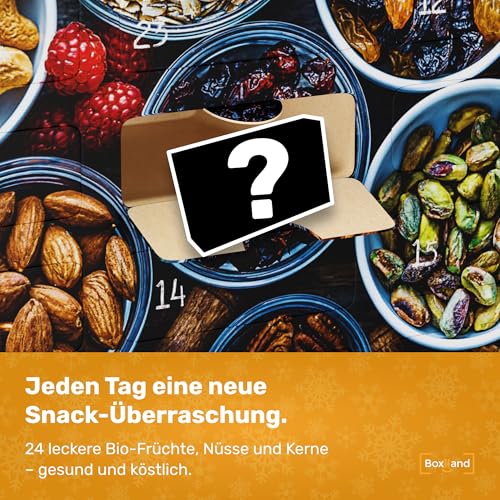 Früchte, Nüsse, Kerne Bio Adventskalender 2025 [MIT 24 GESUNDEN SNACKS] – Nüsse, Vegan & Bio Snacks – Nuss, Adventskalender, Trockenfrüchte Gesund (Hergestellt in DE)