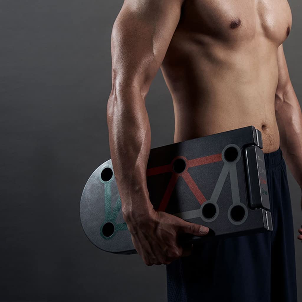 Tavola per Flessioni Supporto Multifunzionale Attrezzatura per Esercizi da Uomo Tavola per Fitness Materiale Addensato (Color : Black, Size : 82 * 20cm)