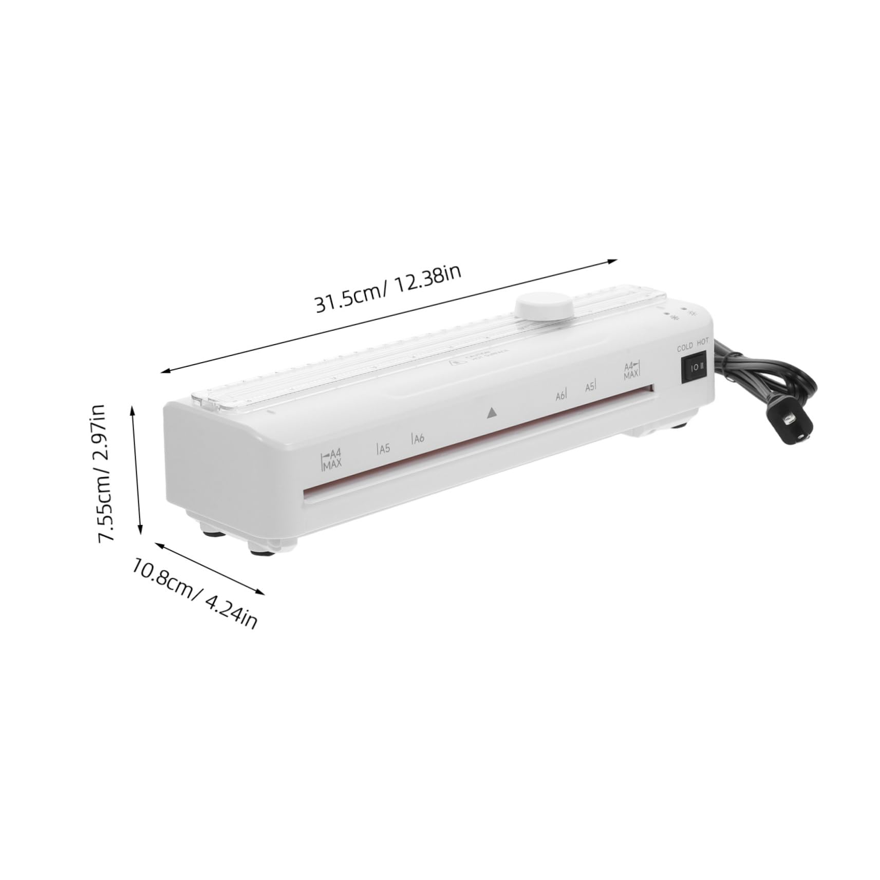 HONMEET Thermal Laminating Machine Trimmer and Corner Rounder Hot Cold Use for Home School and Office Compact White Design Us