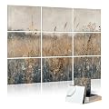 ENSEPST 9 Pack Wall Art Acoustic Panels,48" X 36"Sound Absorbing Panels, Decorative Sound Dampening Panels, Acoustic Treatment for Studio Home and Office ?time?