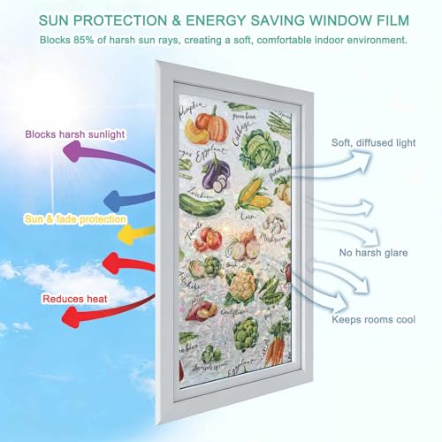 Película decorativa arcoíris para ventana 29.5" x 78.7" (2 piezas) miniatura 6