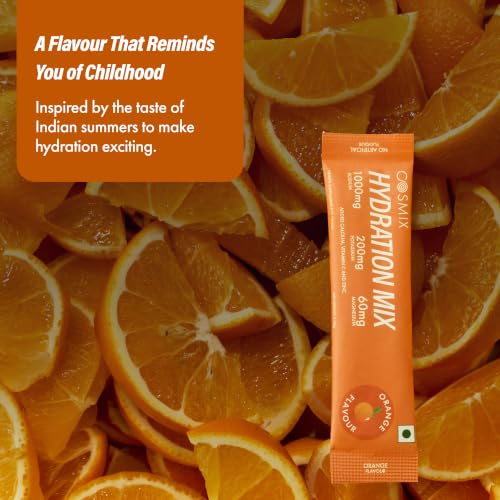 Image of Cosmix Hydration Mix | Electrolytes with Essential Minerals |Orange Flavour