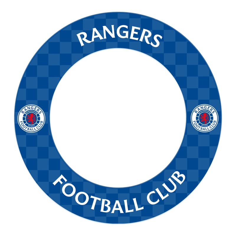FOCO Offically Licenced Glasgow Rangers Football Club Gers FC, Dartboard Surround, Check, Blue (SU201)