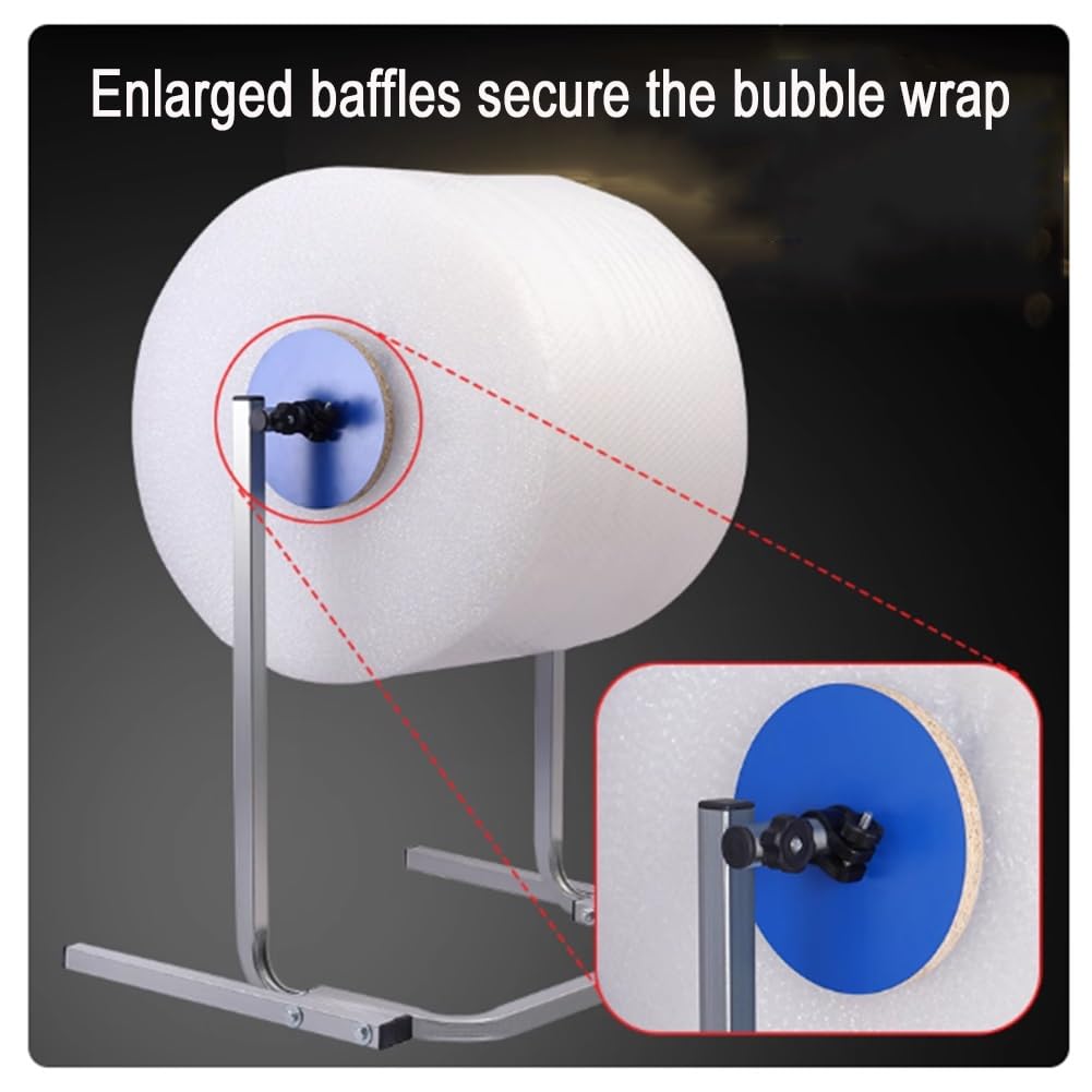 Dispenser per rotolo di pluriball, supporto manuale per cuscino a bolle da tavolo per imballaggio e spedizione