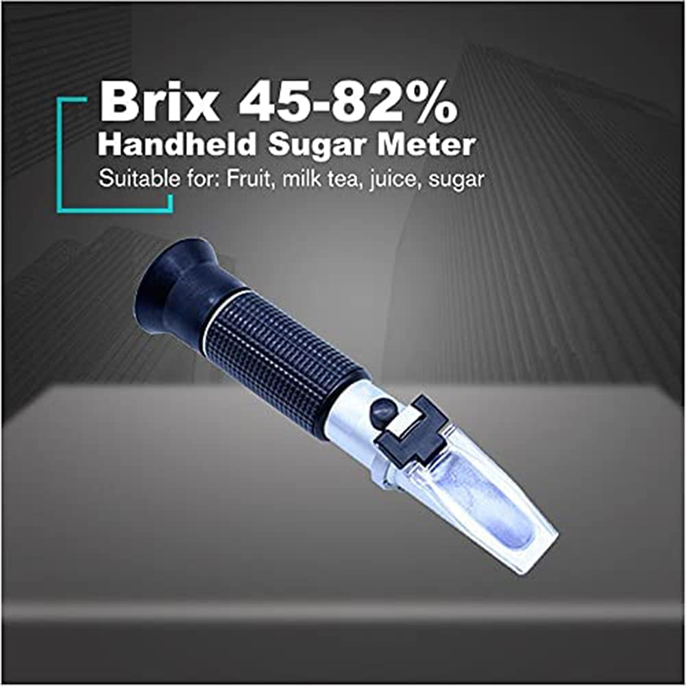 Compteur de sucre portatif ATC 45-82 % Brix en aluminium avec noyau en plastique pour sucre