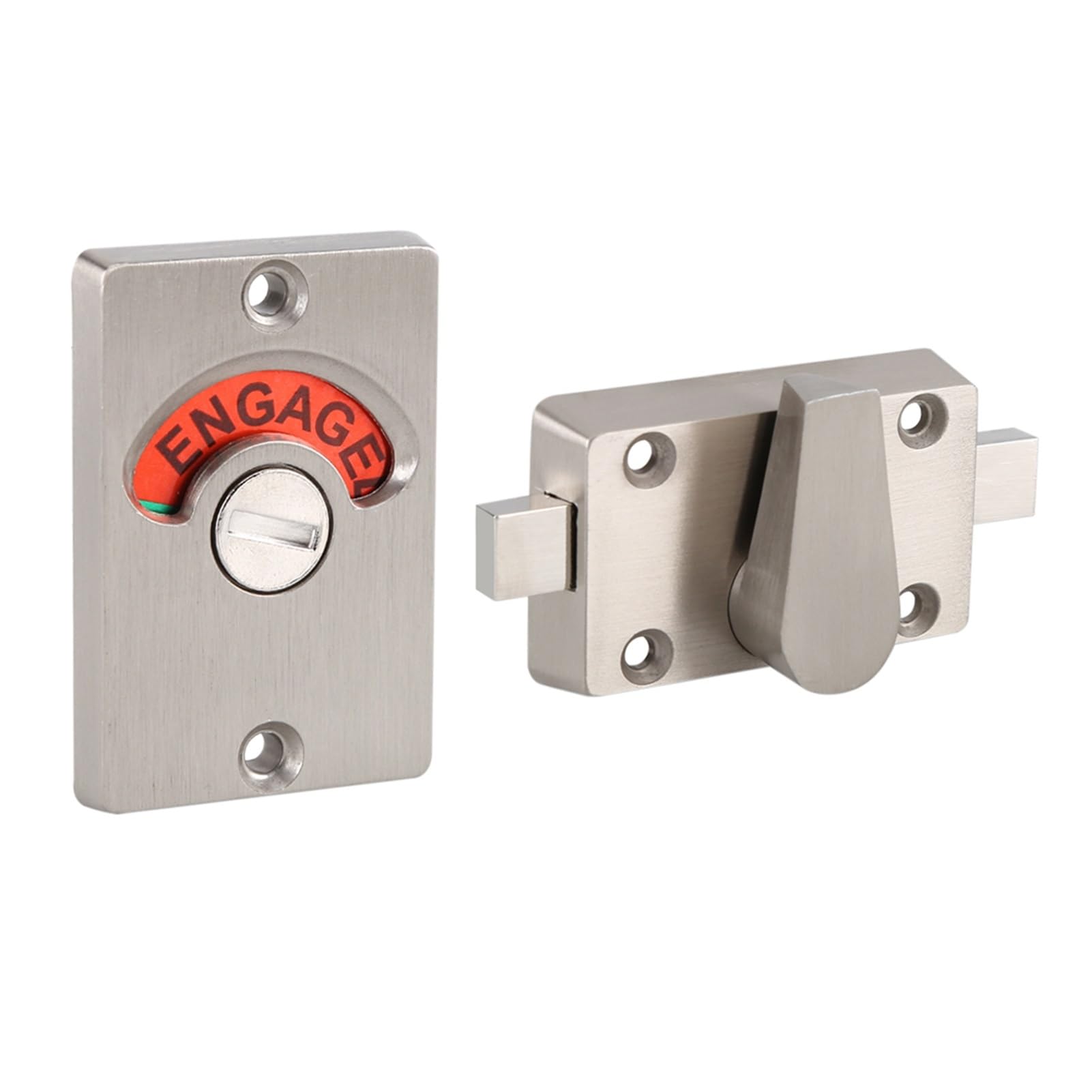Zinc Alloy Indicator Privacy Bolt Door Lock Vacant Engaged Screws for Bathroom Toilet Latch Indicating for Public