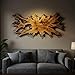 CXYREGNK Live Edge Wall Decor Made From Genuine Teak Root With Organic Shape, Natural Design Wooden Wall Art