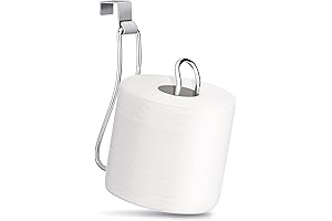 Over the Door Toilet Paper Holder, Bathroom Toilet Paper Roll Holder