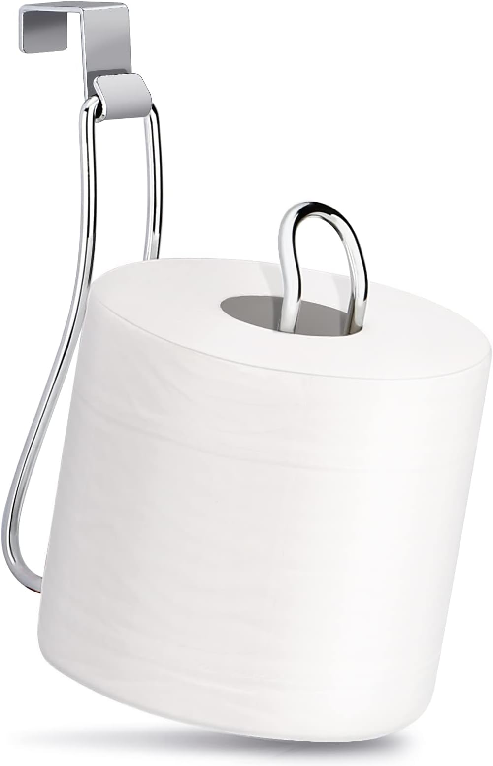 Toilet Paper Holder, Over the Tank Toilet Paper Holder, Toilet Paper Roll Holder, Bathroom Toilet Paper Storage（Chrome）