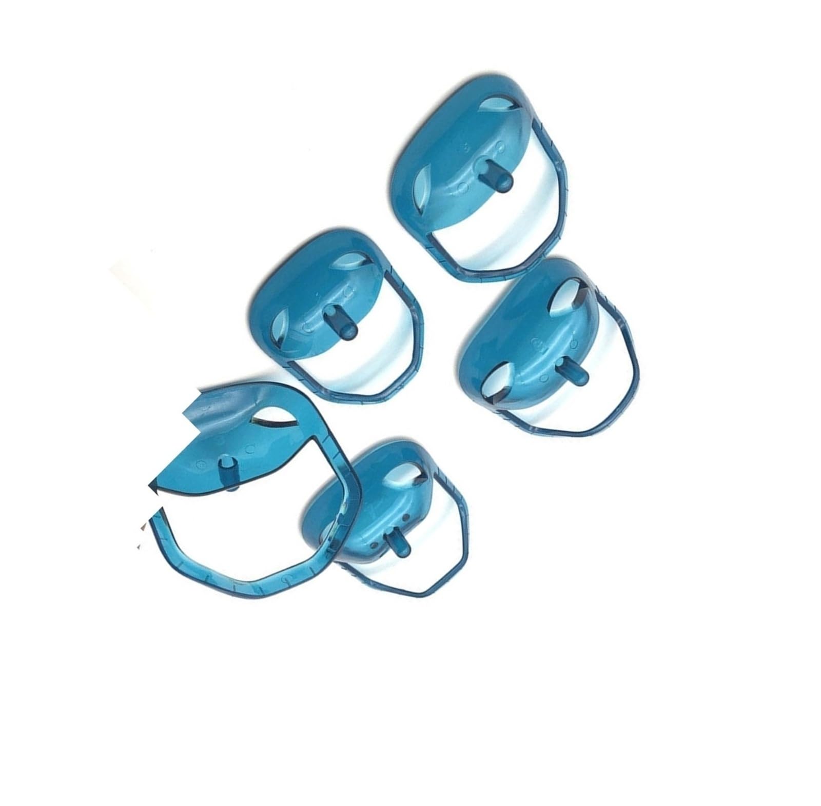 5 Teile/satz Transparent Bart-Styling Werkzeug Und Rasieren Vorlage For Männer Schnurrbart Styling Shaper(Blue)