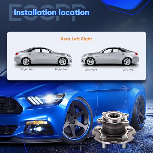 Image of ECCPP 2-Piece 512374 Wheel Hub Bearing for Lexus NX200t 2015-2017 | for Lexus NX300 2018-2019 5 lugs w /ABS Sensor Pre-Greased Sealed