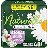 Naturella Nocturna Flujo Super Abundante Toallas Femeninas Extra Largas 48 unidades