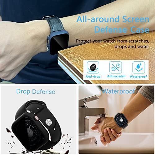 Miniatura 4 de COMMUTER Paquete de 3 Protector de pantalla de privacidad para Apple Watch SE (2023)SE654 de 1.732 pulgadas, carcasa rígida de PC ultrafina con