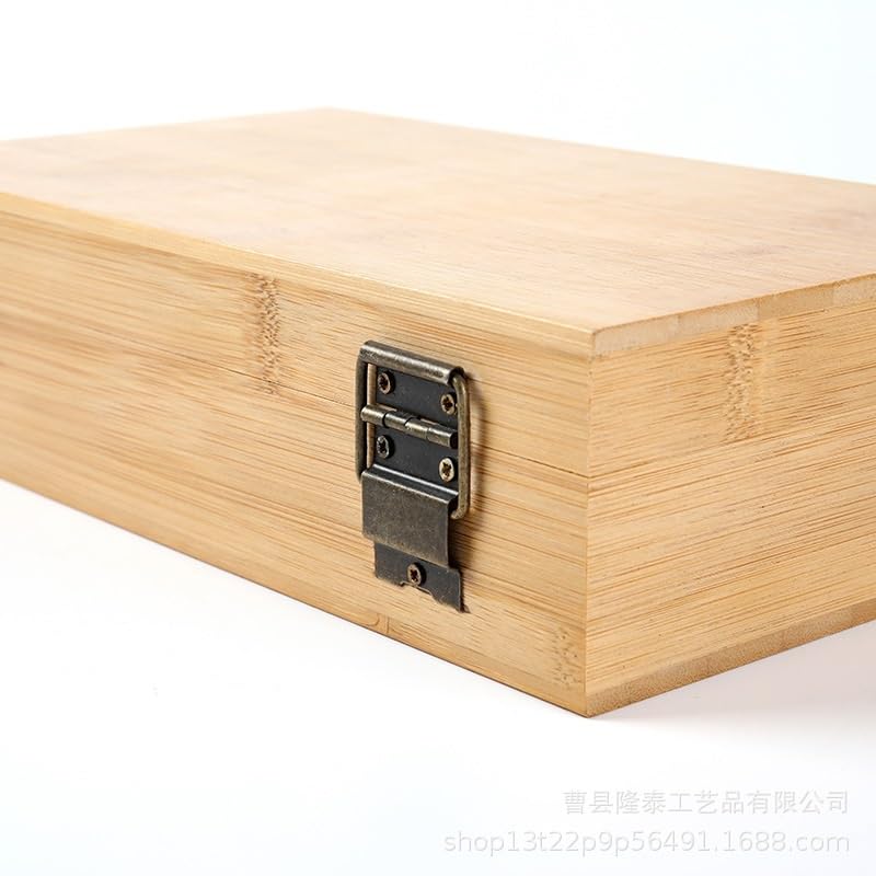 Caja de madera de bambú macizo para acabar con el desorden 4