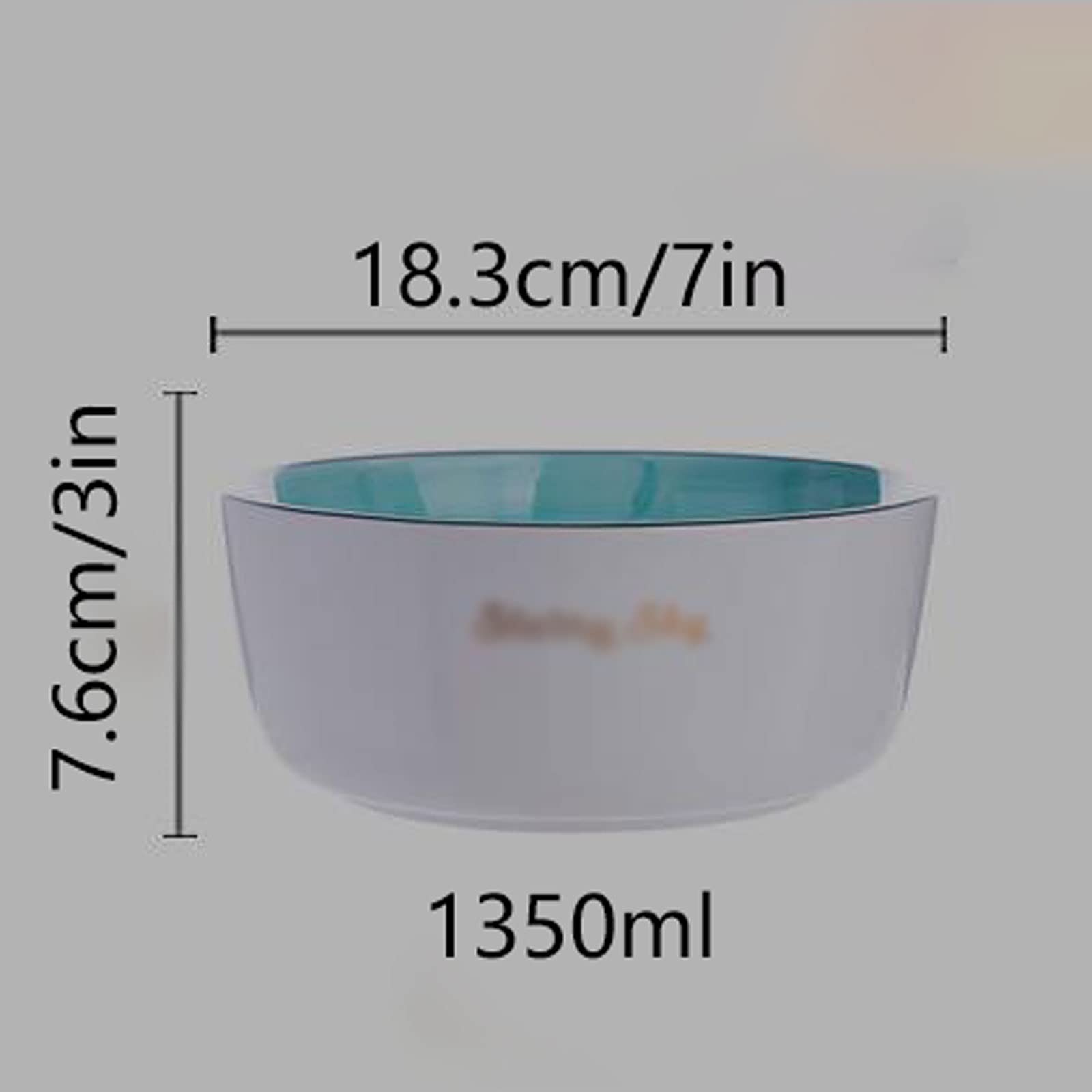Tazones de Ensalada Ensalada de cerámica de gran capacidad Tazón de 2 piezas Conjunto de 2 piezas 45 oz Multifuncional Cuenco de cocina Tazón de fideos Cuenco Sopa Apilable Redondo Fino Porcelana Gran