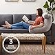 Linenspa extra großes Rückenkissen mit Nackenstütze – Lesekissen aus zerkleinertem Memory Foam, perfekt zur Rückenstützung beim Entspannen – weicher Velours-Bezug, Grau