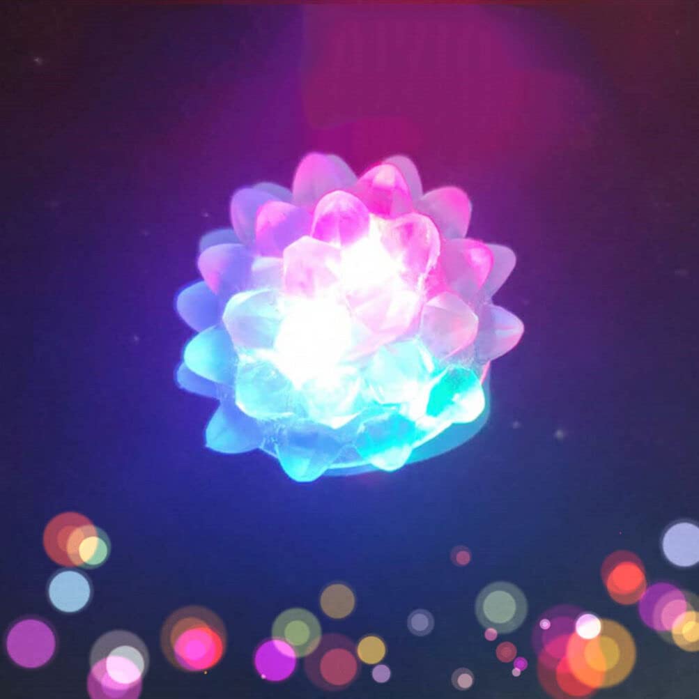 STOBOK 20 luces LED con baches, anillos de goma intermitentes, juguetes para dedos, regalos para fiestas de cumpleaños infantiles, aulas, premios, juguetes, luces para niños