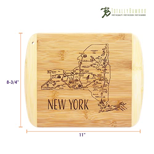 Image of Totally Bamboo A Slice of Life New York Engraved Map Cutting Board