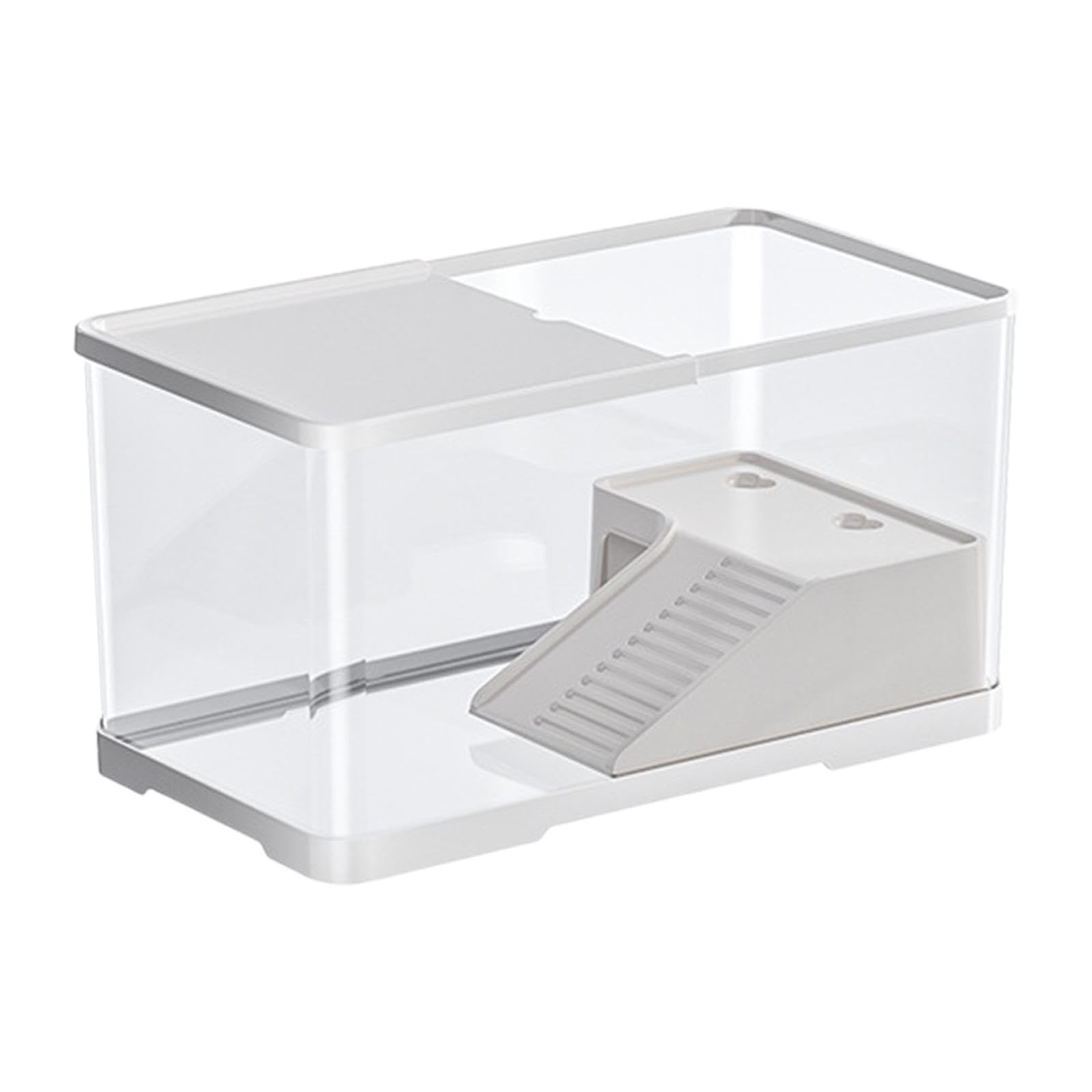 Acuario para Tortugas Acuario para Tortugas de Reptiles Caja de Cría de Tortugas Tanque con Área de Nado Alimentación Y Rampa Material Acrílic, m