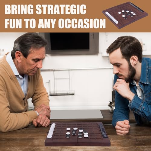 Extguds Juego de Mesa Reversi Plegable de Madera miniatura 6