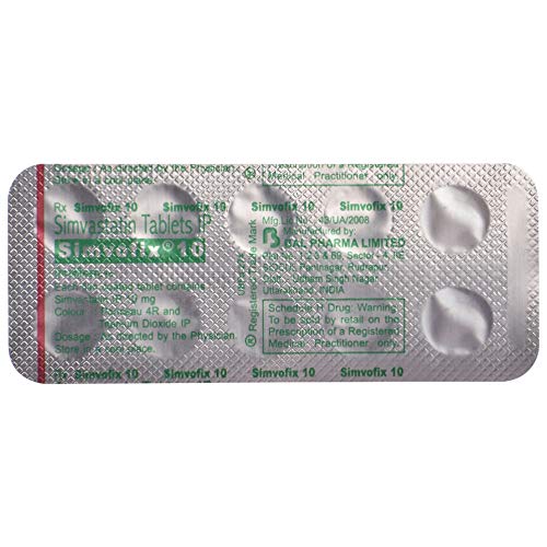 Simvofix 10 - Strip of 10 Tablets