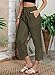 Acelitt Women's Casual Linen Pants Lightweight Drawstring Elastic Waist Spring Trendy Fashion 2026 Cropped Pants Trousers Green XL