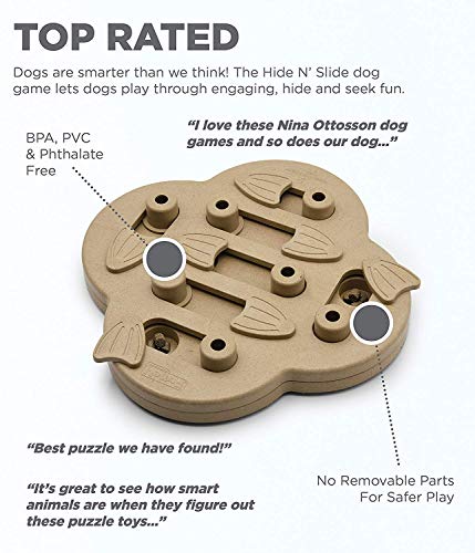 Outward Hound Nina Ottosson Dog Hide N' Slide Tan Interactive Treat Puzzle Dog Toy #TOP3