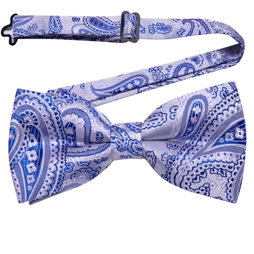 Image of YourTies Bow Ties for Men Pretied Bowties Solid Color Satin Bow Tie Formal Business Tuxedo Wedding Party Prom