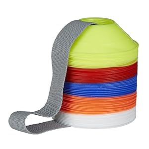 Ram Multi-Sport Training Marker Cones| Mini Marker Cones | 50 Per Set | 5 Colours – Flouro Orange, Flouro Yellow, White…