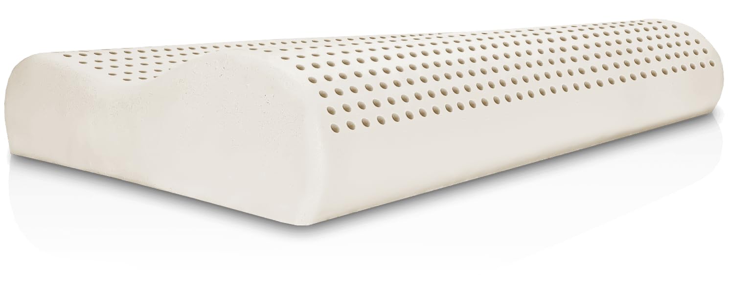 Kiby® Almohada cervical de espuma viscoelástica (certificado OEKO-TEX®), ortopédica, con aloe vera, doble onda, ergonómica, transpirable, antirronquidos, hipoalergénica y lavable