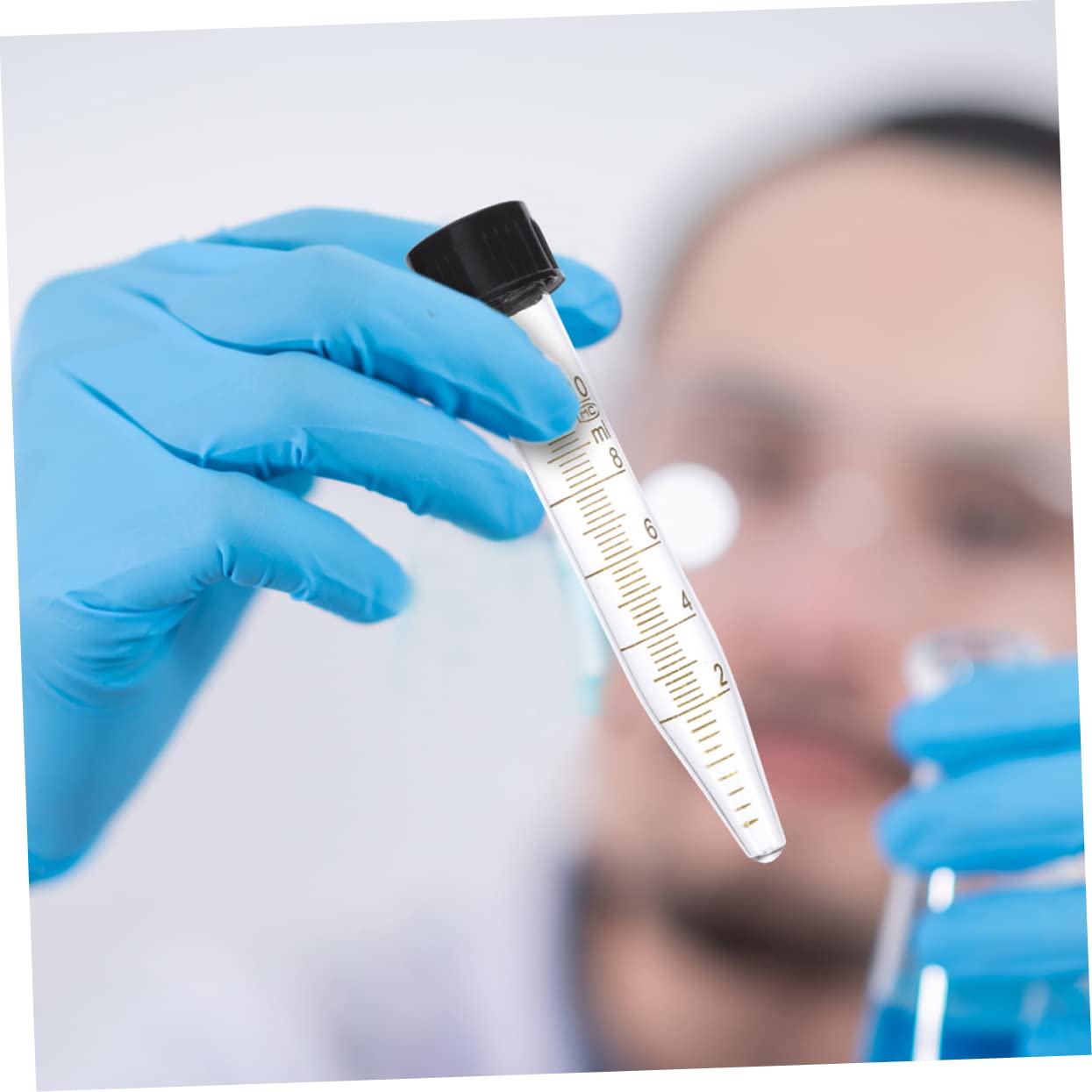 CHILDWEET Tubes à Centrifuger et Échelle de Mesure Précise avec Bouchons à Vis en Verre et Plastique Lot de 5 10 Ml de Laboratoire pour Équipement Hospitalier