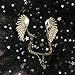 FEESHOW Sweater Clip Collar Clip Angle Wings Brooch Pin Tassels Collar Pin Shirt Collar Pin Brooch Antique Bronze One Size