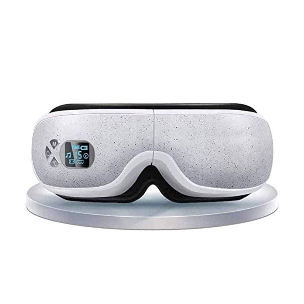 Masajeador de ojos con calor, alta frecuencia Vibración de aire compresión de aire Bluetooth Música recargable Masajeador de la terapia de los ojos para aliviar la cepa de ojos Círculos Oscuros