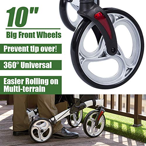 image for BEYOUR WALKER Upright Walker, Stand Up Rollator Walker Tall Rolling Mo