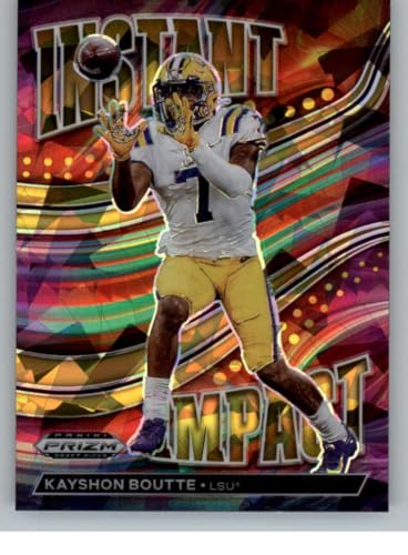 2023 Panini Prizm Draft Picks Instant Impact Gold Ice #10 Kayshon Boutte LSU Tigers Official NCAA Football Card in Raw (NM or Better) Condition