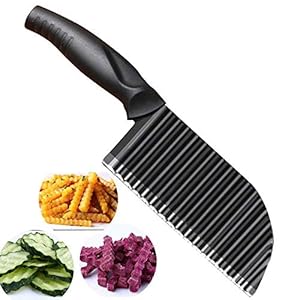 PANNIXIA Golfsnijder, aardappelsnijder, multifunctionele groentesnijder, ribbelmes, crinkle cutter, aardappelsalade, kindersnijder, apparaat friet, chips aardappelchips