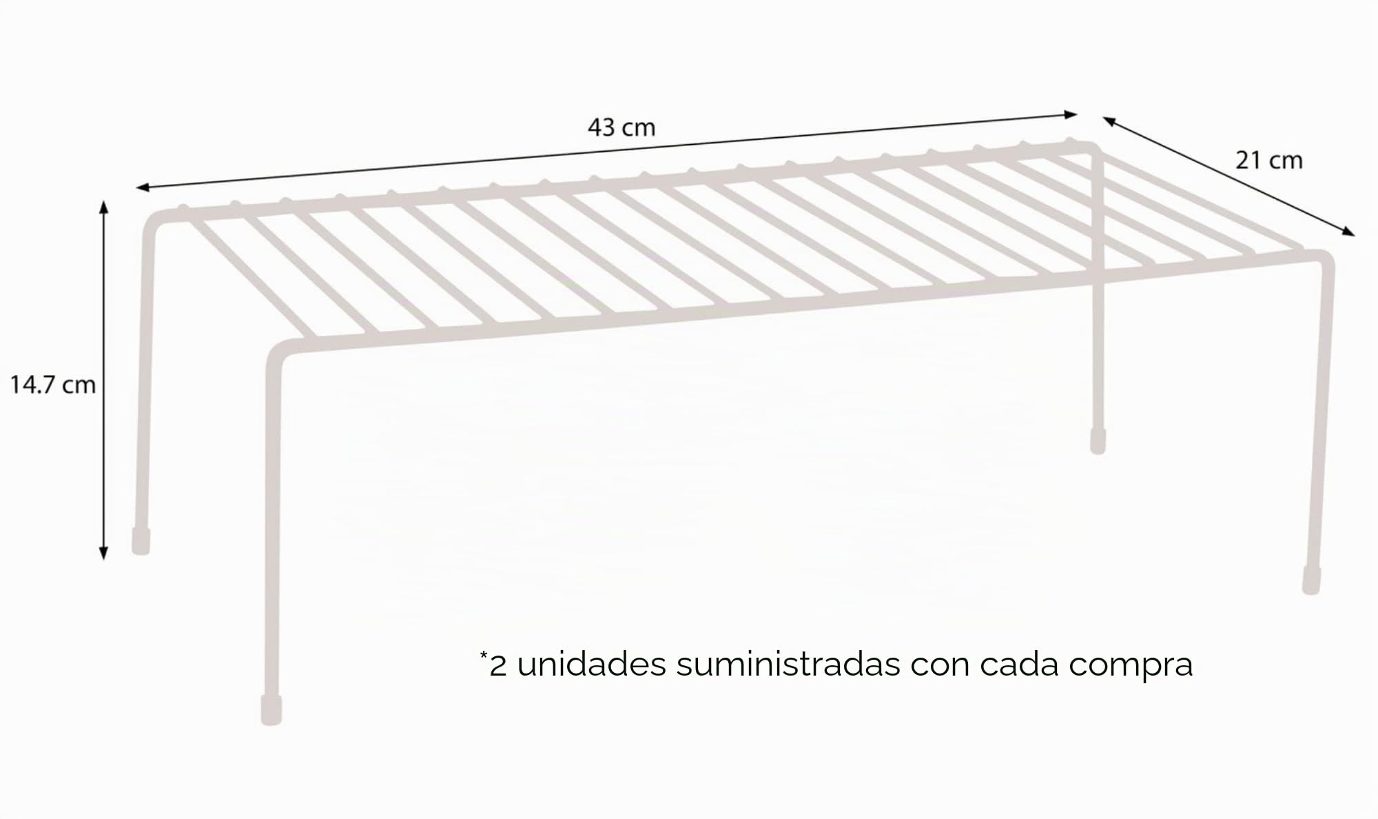 simplywire - Organizadores para Armarios de Cocina – Paquete de 2 Estantes de Almacenamiento – Acero Recubierto de Cromo