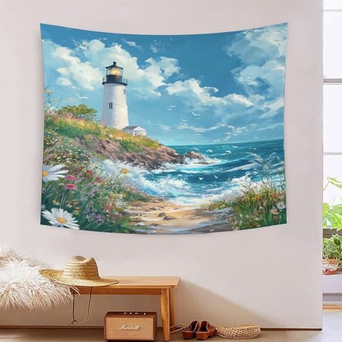 Tapisserie murale imprimée 3D tour de guet poster mural en polyester doux