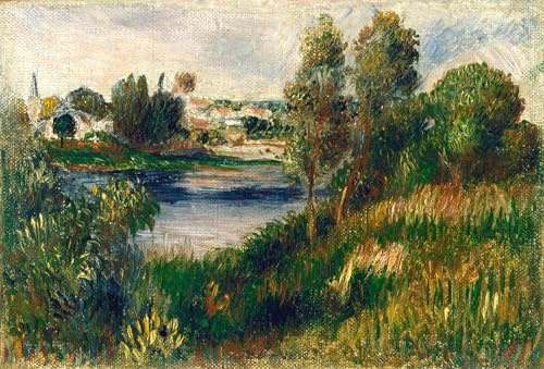 Lienzo de Renoir Paisaje en Vétheuil reproducción artística 60x90