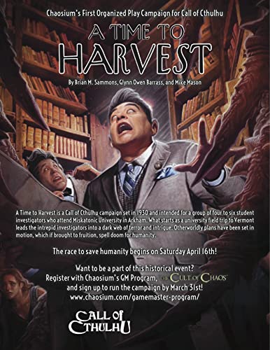 Call of Cthulhu: A Time to Harvest 1568823835 Book Cover